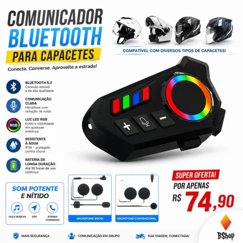 Fone de capacete 