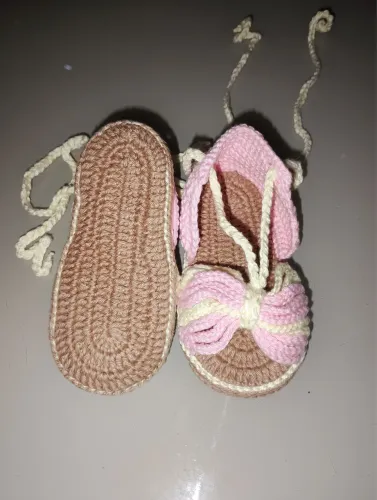 Sandália de Crochê para bebê