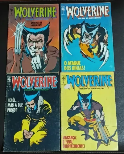 HQ GIBI WOLVERINE MINISSÉRIE EM 4 VOLUMES - 1987 - Formatinho da Abril