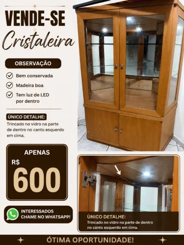 Vendo cristaleira, linda