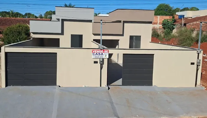 Casa nova, 2 quartos em Nerópolis, setor Nova cidade. 2 ruas da Av JK.