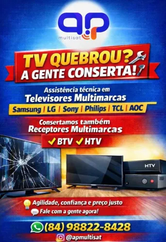 Assistência técnica especializada em reparos em tvs(televisores) ,e receptores digitais.