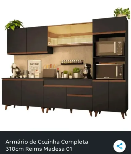Vendo armário de cozinha completo semi novo 3,10 comprimento por 1.500,00