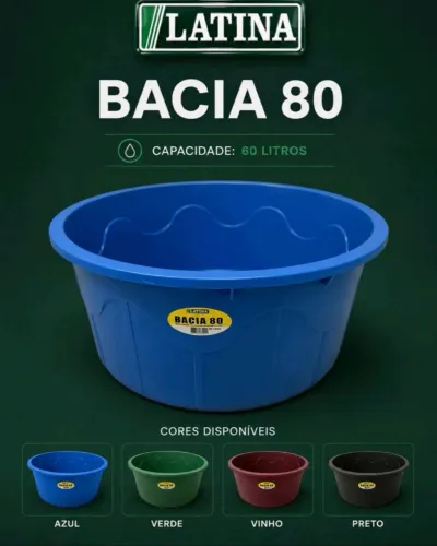 Bacia de Plástico 60 litros