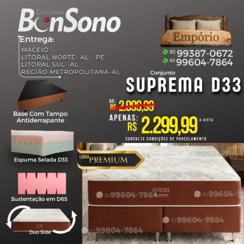 Cama queen size linha premium Bonsono pronta entrega itens novos de fabrica