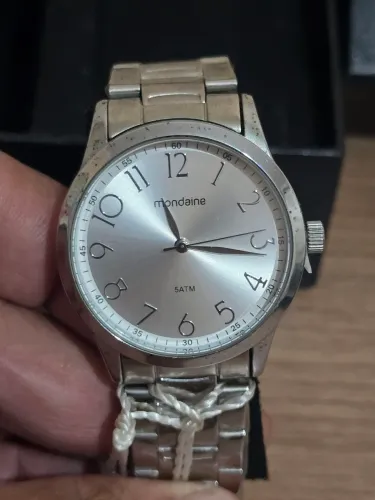 Relógio feminino mondaine prata novo original 
