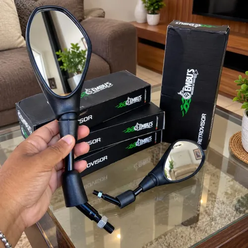 Retrovisores para Moto com Hastes Resistentes