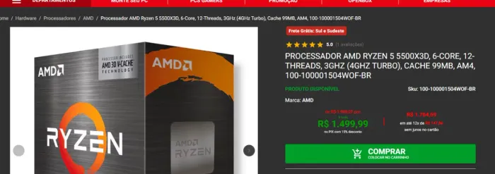 kit am4 top 16gb ram 5500x3d b550m msi