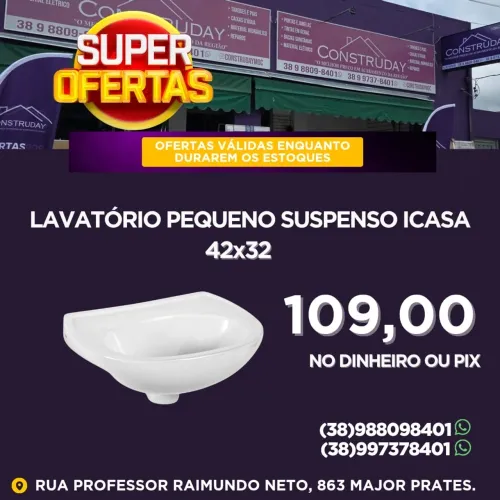 Lavatório de Louça Suspenso Icasa