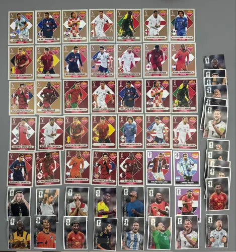 Figurinhas coca copa 22 copa 26, legends, escudos, seleções