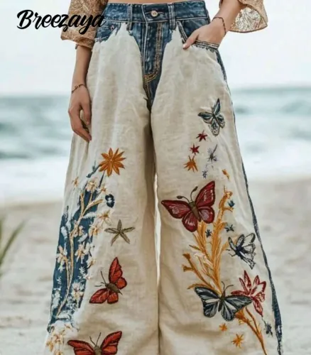 Pantalona floral borboletas gg