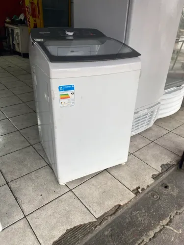 Máquina de Lavar Roupa 12kg 110V Cesto de Inox Brastemp semi novo 