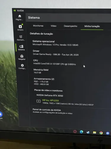 PC GAMER I3 10100F 16gb de ram rtx 3050+ SSD240 + monitor
