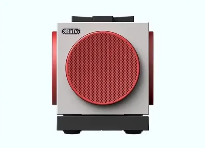 Caixa de Som 8BitDo Retro Cube 2 Bluetooth Portátil com Som Estéreo, Dock de Carregamento