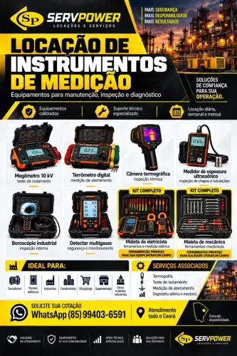 Aluguel de equipamentos de medição