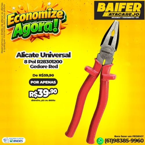 Alicate Universal 8 Pol R28301200 Gedore Red