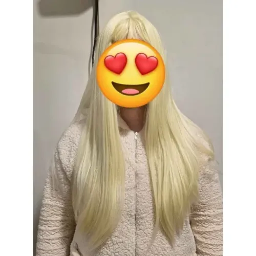 PERUCA LOIRA COM FRANJA LISA PERFEITA