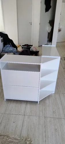 Mesa manicure em L profissional nail design branco