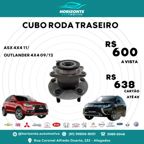 CUBO RODA TRASEIRO ASX OULANDER 4X4