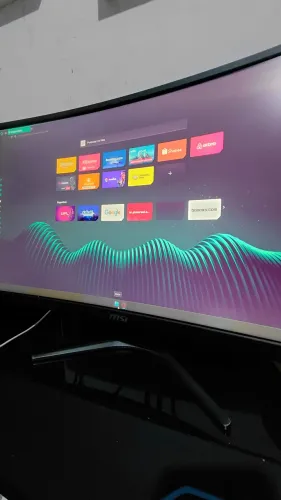 Monitor gamer msi preto 75hz curvo
