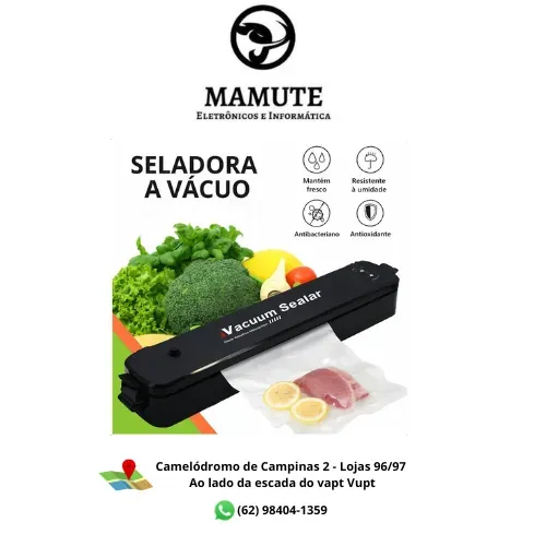 Seladora Manual Embaladora Vácuo Portátil Doméstica Bivolt 110v/220v