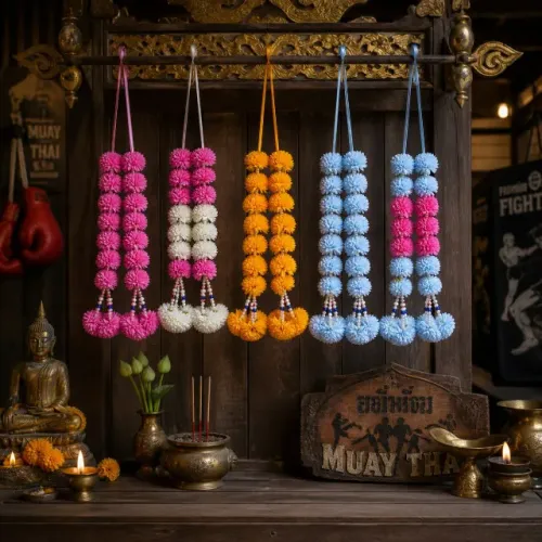 Phuang Malai Guirlanda De Flores Muay Thai Thailandia Ornamentação Proteção
