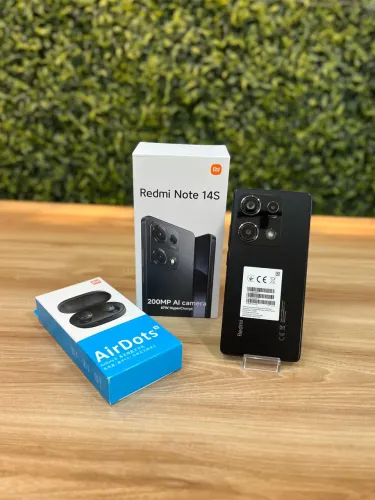 Redmi Note 14S 256GB + Fone Bluetooth Grátis | 200MP | Novo Lacrado