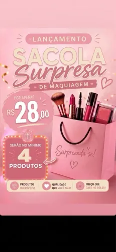 Sacola surpresa de maquiagem