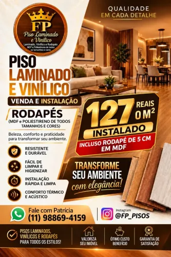 Piso Laminado e vinilico