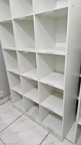 Estante Nichos MDF Branco 16 Compartimentos - Organizadora