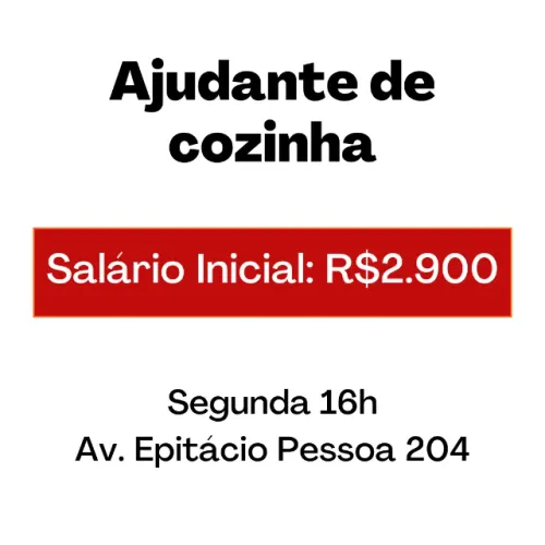 Ajudante de Cozinha