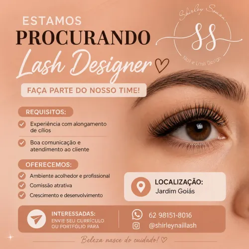 Procuro Lash design com experiência 
