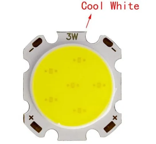 Led Cob 3Watts Branco Frio Arduino Automação Robotica COD-CP227