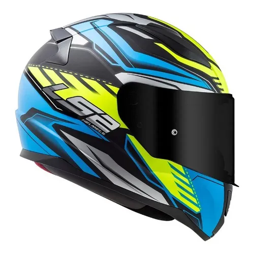 Capacete LS2 FF353 Rapid Gale Matte Preto/Azul/Amarelo (Entrega Grátis)