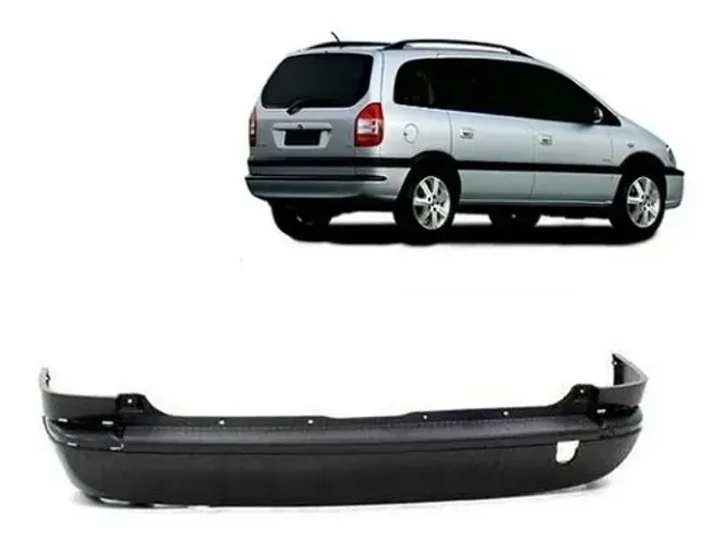 Parachoque Traseiro Chevrolet Zafira 2001 à 2012 - Preto Liso - Original 