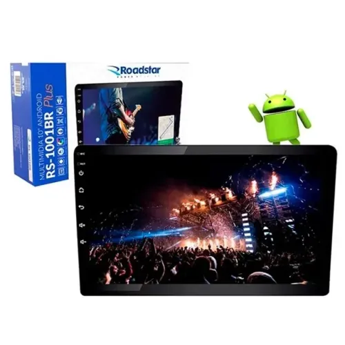 "Central Multimídia Carro Universal 10'' Android S/TV - Roadstar - Rs1001br"