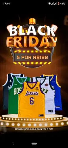 Black Friday 5 Regatas Basquete $199