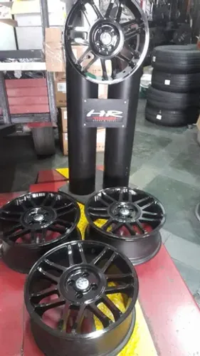 jogo de rodas volcano aro 17x7 4x100 et40 preta brilhante s nova