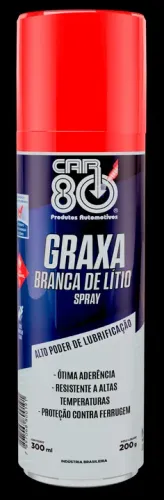 Lubrificante Graxa Branca De Litio Spray 300mL CAR80