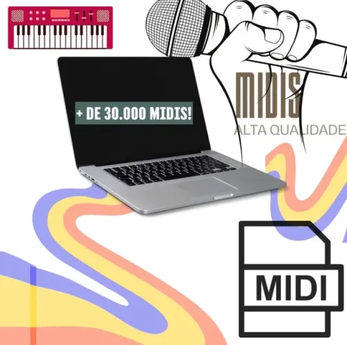 30mil Playbacks Midi para Karaokê Notebook Pc Cante Com Letra (produto digital)