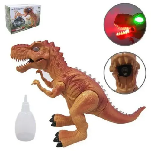 Brinquedo Dinossauro A Pilha Movimento Luz Fumaça Tk-1345