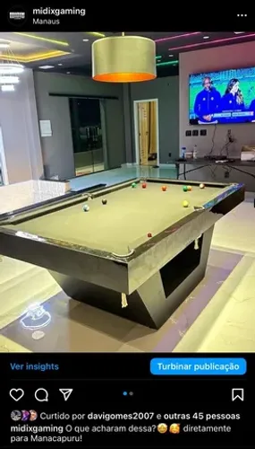Mesa de bilhar sinuca