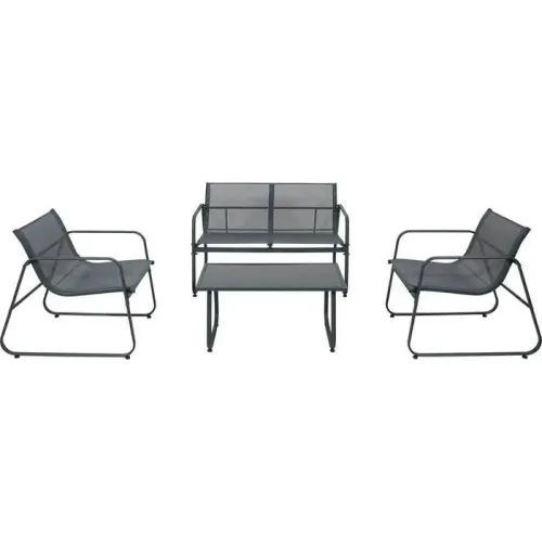 Conjunto para Jardim Weekend Cinza Em aço Até 160Kg 83508 BEL NOVOS<br>