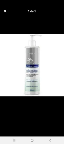 Creme super hidratante com 10% ureia.