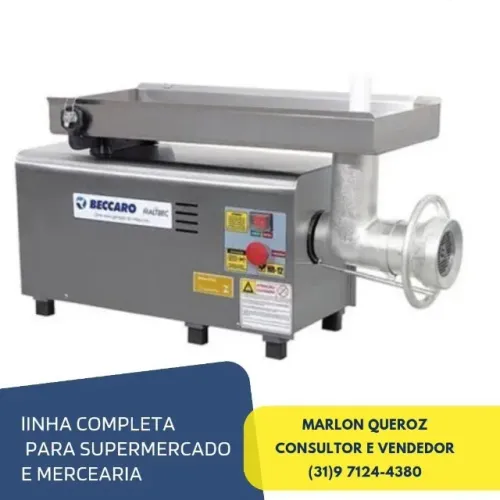 Moedor de Carne Inox Beccaro Boca 22 bivolt