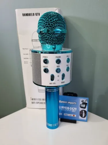 Microfone Karaokê em Ótimo Estado