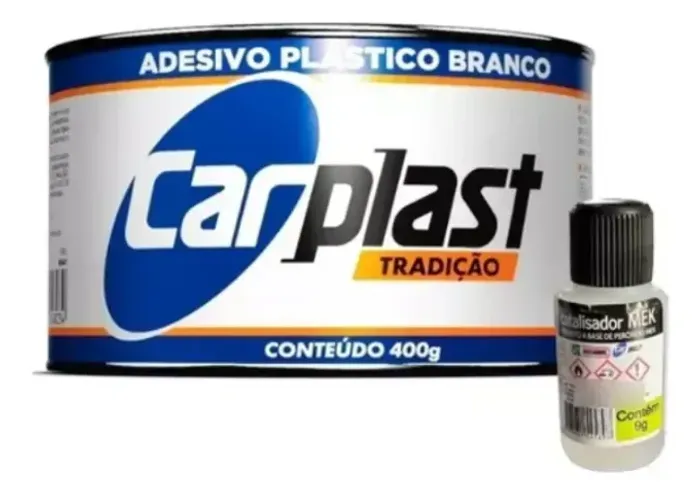 Massa Plástica Branca Adesivo Car Plast 400g 