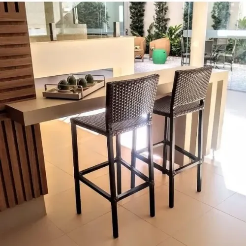 BANQUETA CLASSICK DE FIBRA SINTÉTICA PARA BALCÃO, BANCADA, ILHA GOURMET