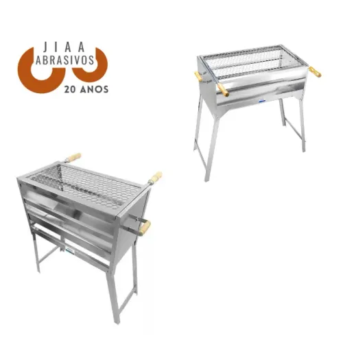 CHURRASQUEIRA AÇO INOX 70X40X90