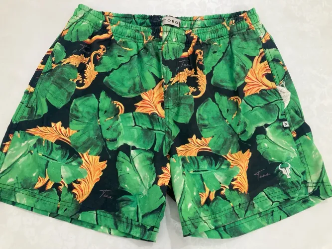 Shorts de Praia Toro Estampado Tropical - Tana